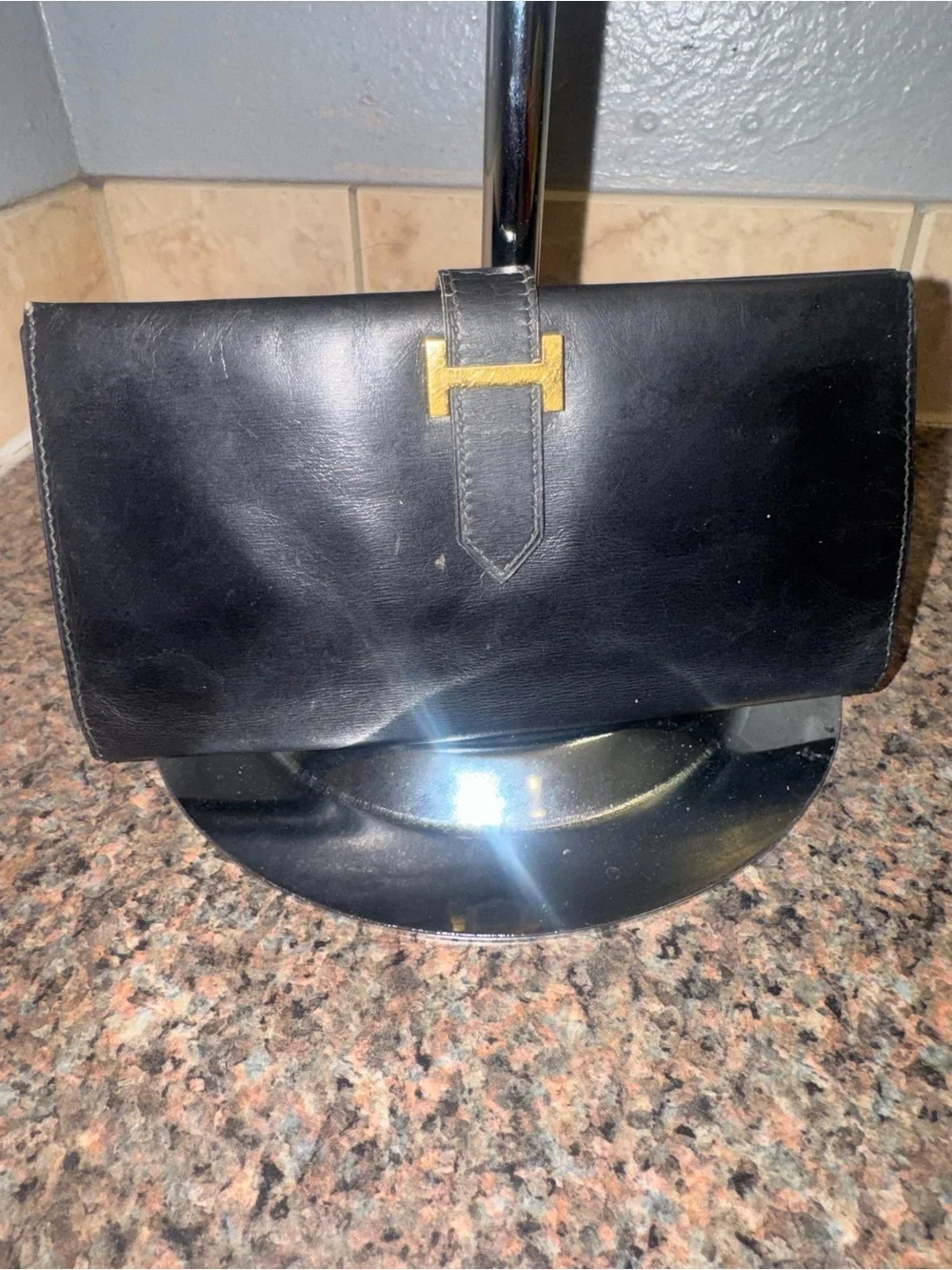 Hermes Béarn Classic Long Wallet Black GHW - LegitGrails COA Included